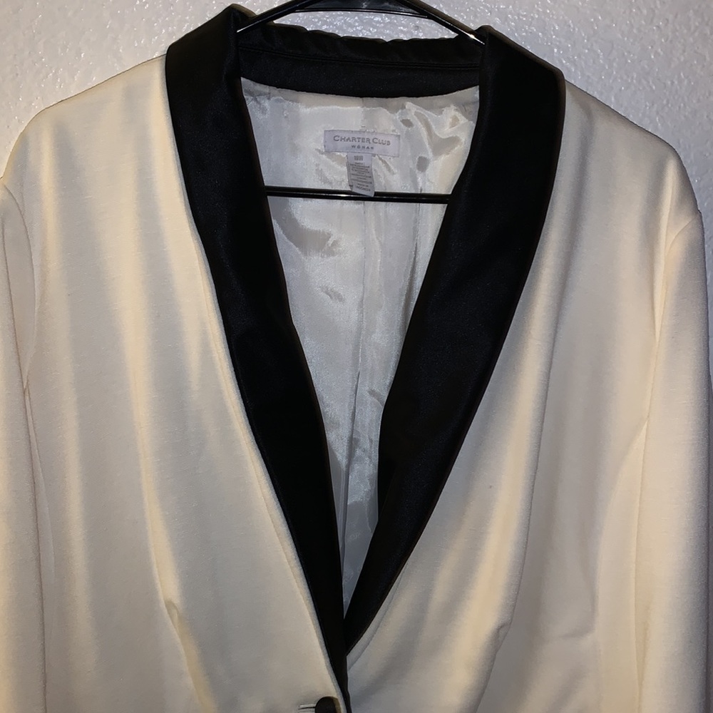 Tuxedo blazer - black and white womens size 18W - Picture 5 of 6